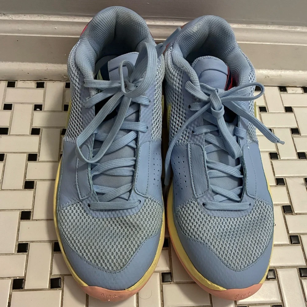 Nike Athletic Shoes - Light Blue and Yellow - Picture 1 of 5